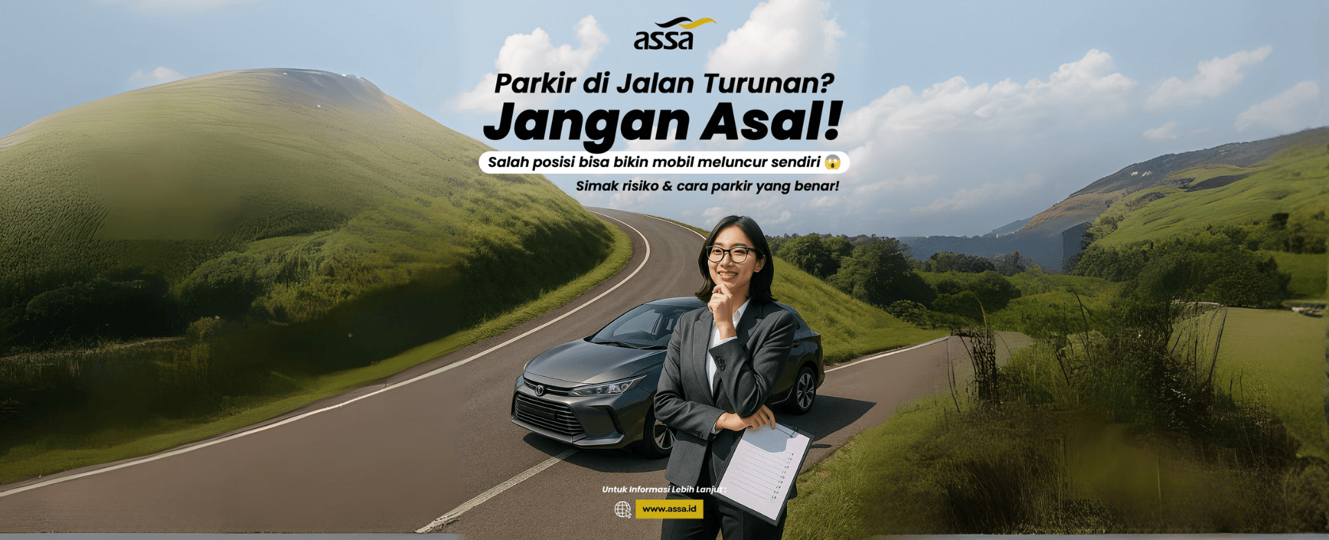 Semua Pengendara Mobil Wajib Tahu! Risiko Parkir di Jalan Turunan